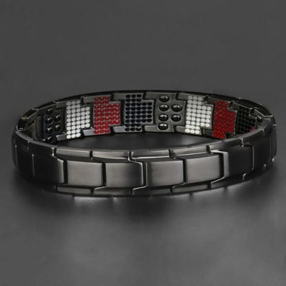 Silver & Black ION Health Magnetic Unisex Bracelets