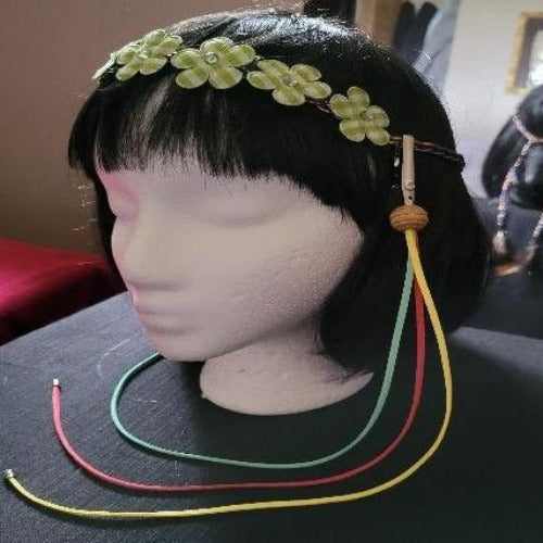Bohemian Festival Floral Crowns with Suede Clip On Set