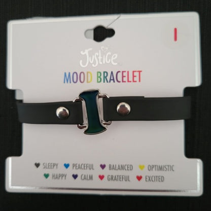 Mood Bracelets with Black Band & Initials