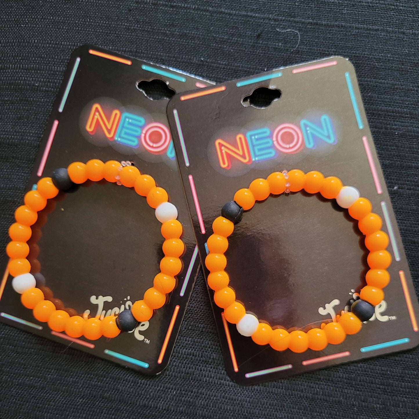 Kids' Neon Orange Stretch Bracelet