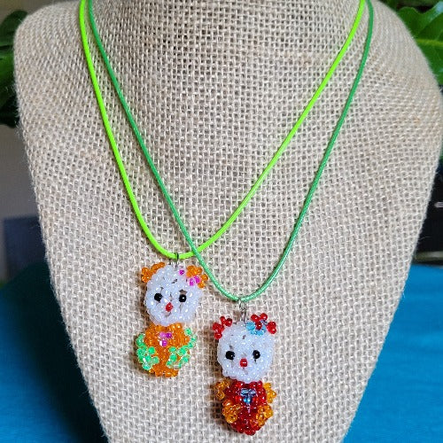 Kids' Seed Bead Character Rope Necklaces