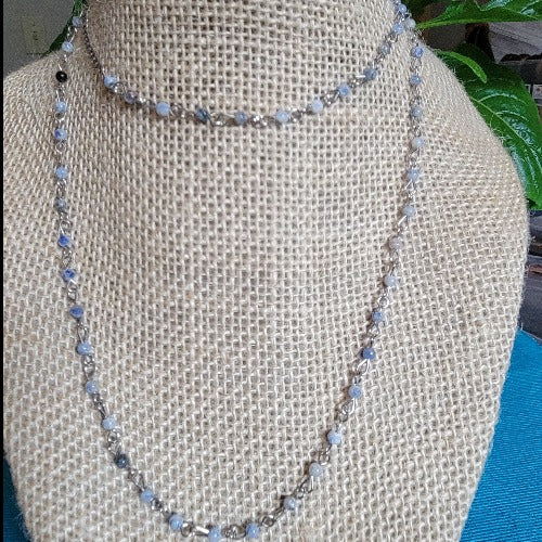 Silver, Gold, Colorful Seed Bead Wrap Necklaces 27in 59cm