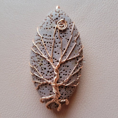 Rose Gold Lava Rock Necklaces
