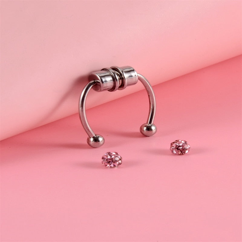 Stainless Steel Magnet Nose Ring