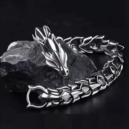 Vintage Retro Gold and Silver Dragon Bracelet