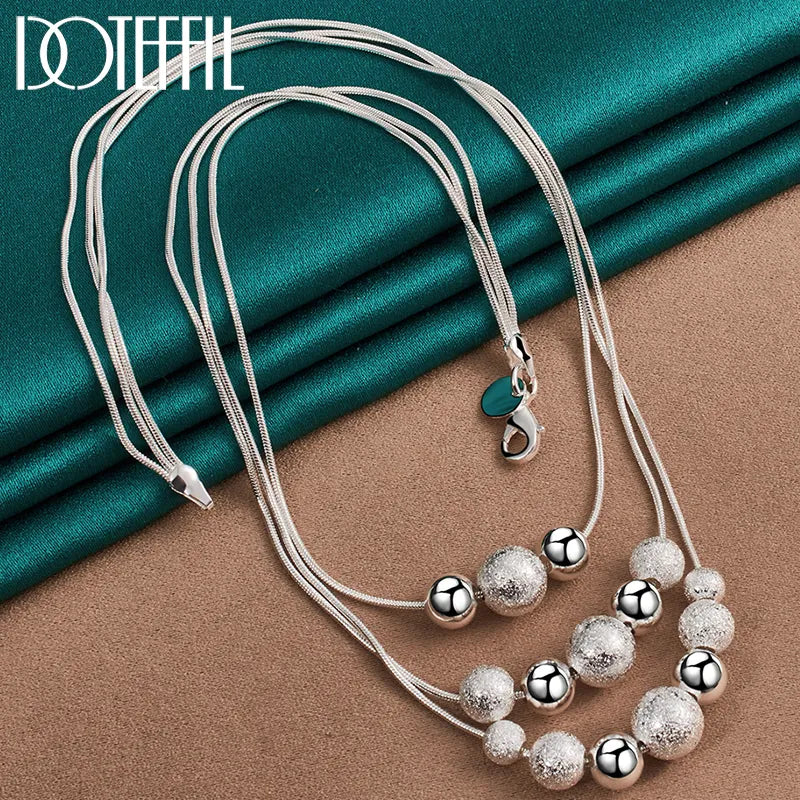 Sterling Silver Balls and Chain Pendant Necklace