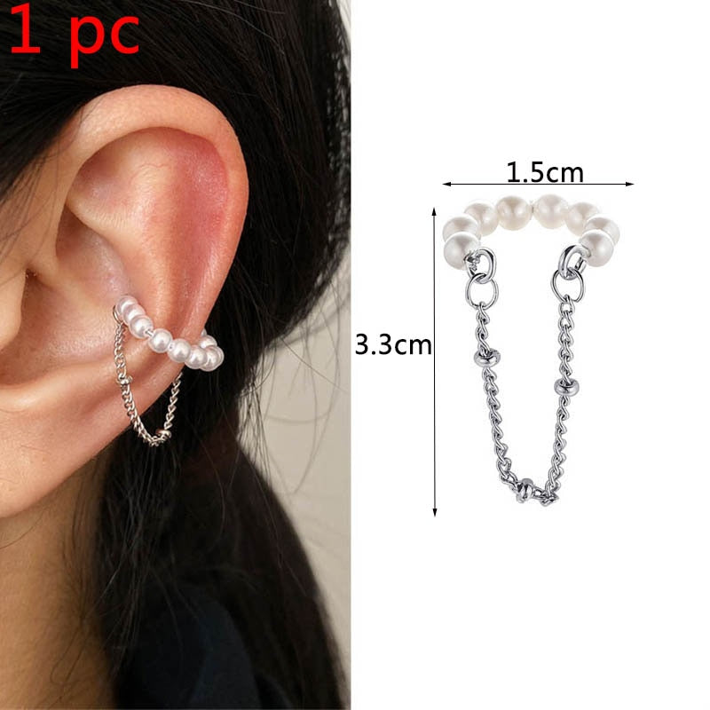 Korean Fashion Gold & Silver Pearl Butterfly Earrings