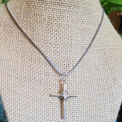 Silver, Brass, Wood Crosses on Chains