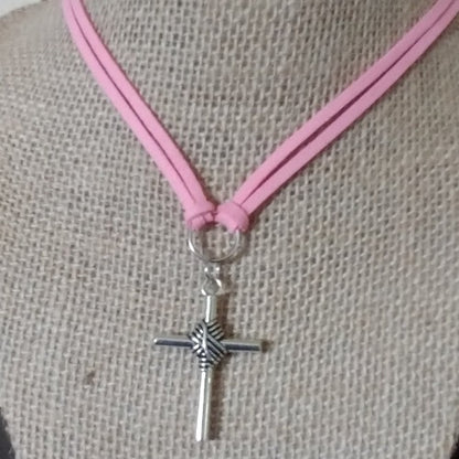 Silver, Brass, Wood Crosses on Chains