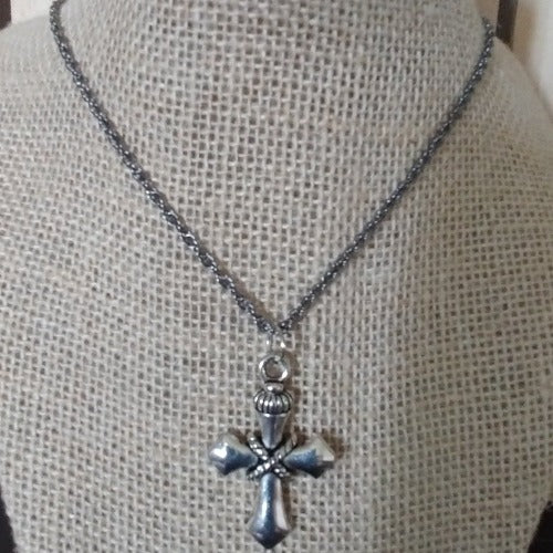 Silver, Brass, Wood Crosses on Chains