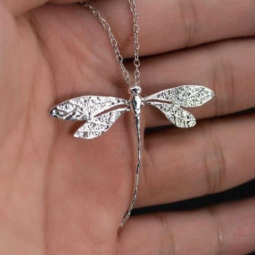 Silver Dragonfly Necklace