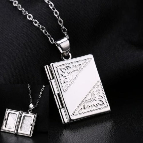 Silver Photo Book Locket