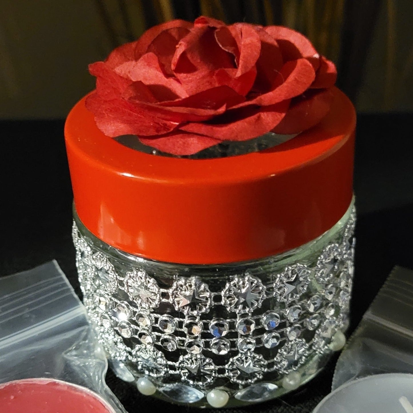 Decorative Jars with Foaming Butter Face Cream