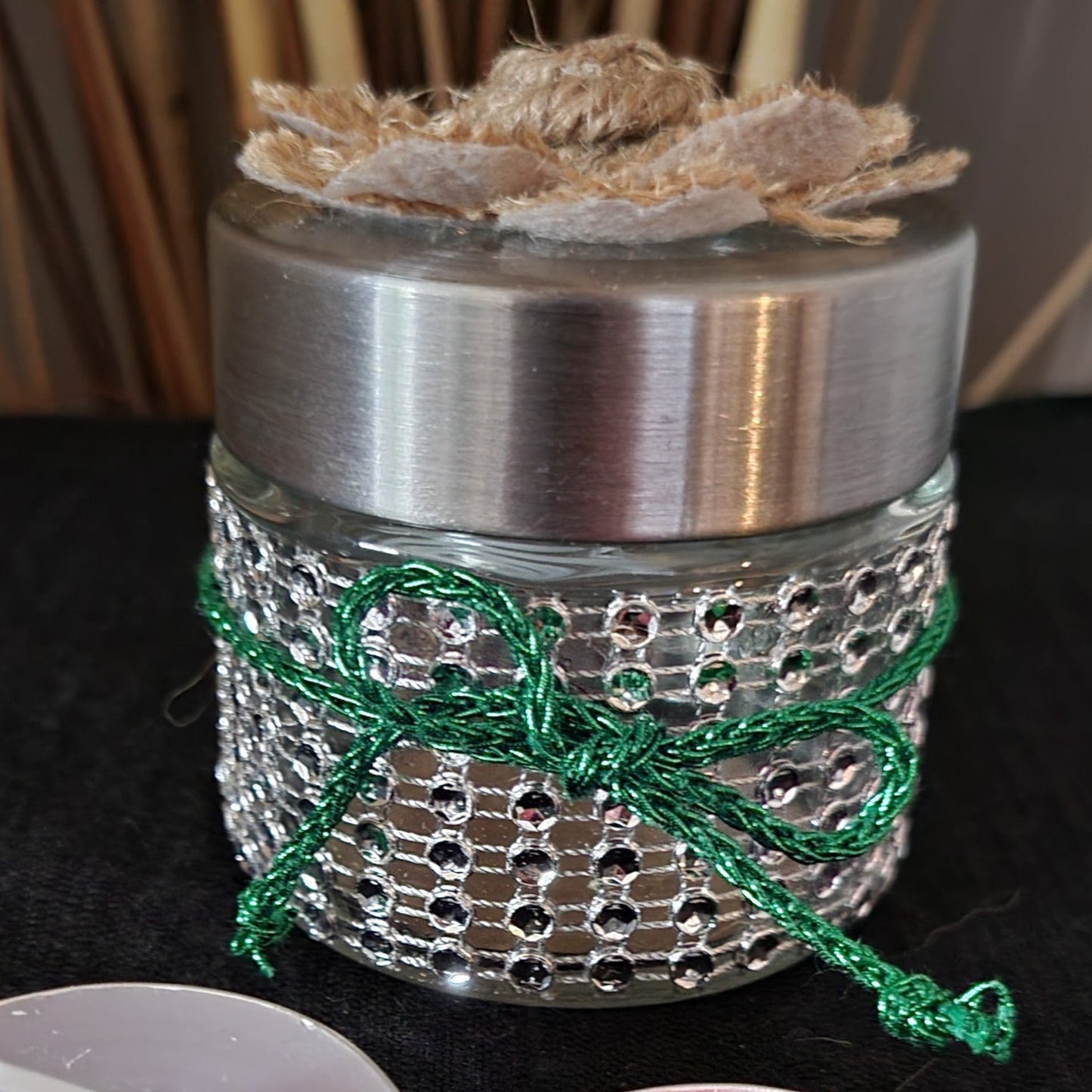 Decorative Jars with Foaming Butter Face Cream
