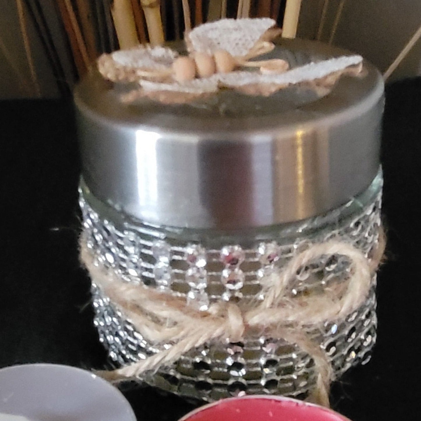 Decorative Jars with Foaming Butter Face Cream