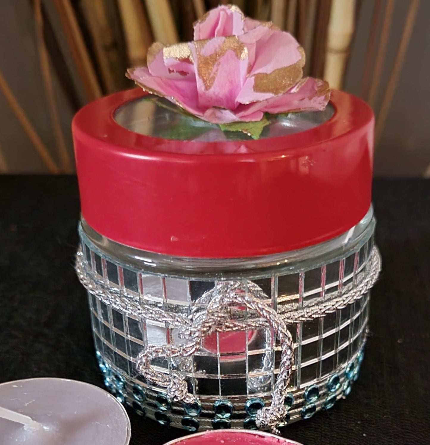 Decorative Jars with Foaming Butter Face Cream