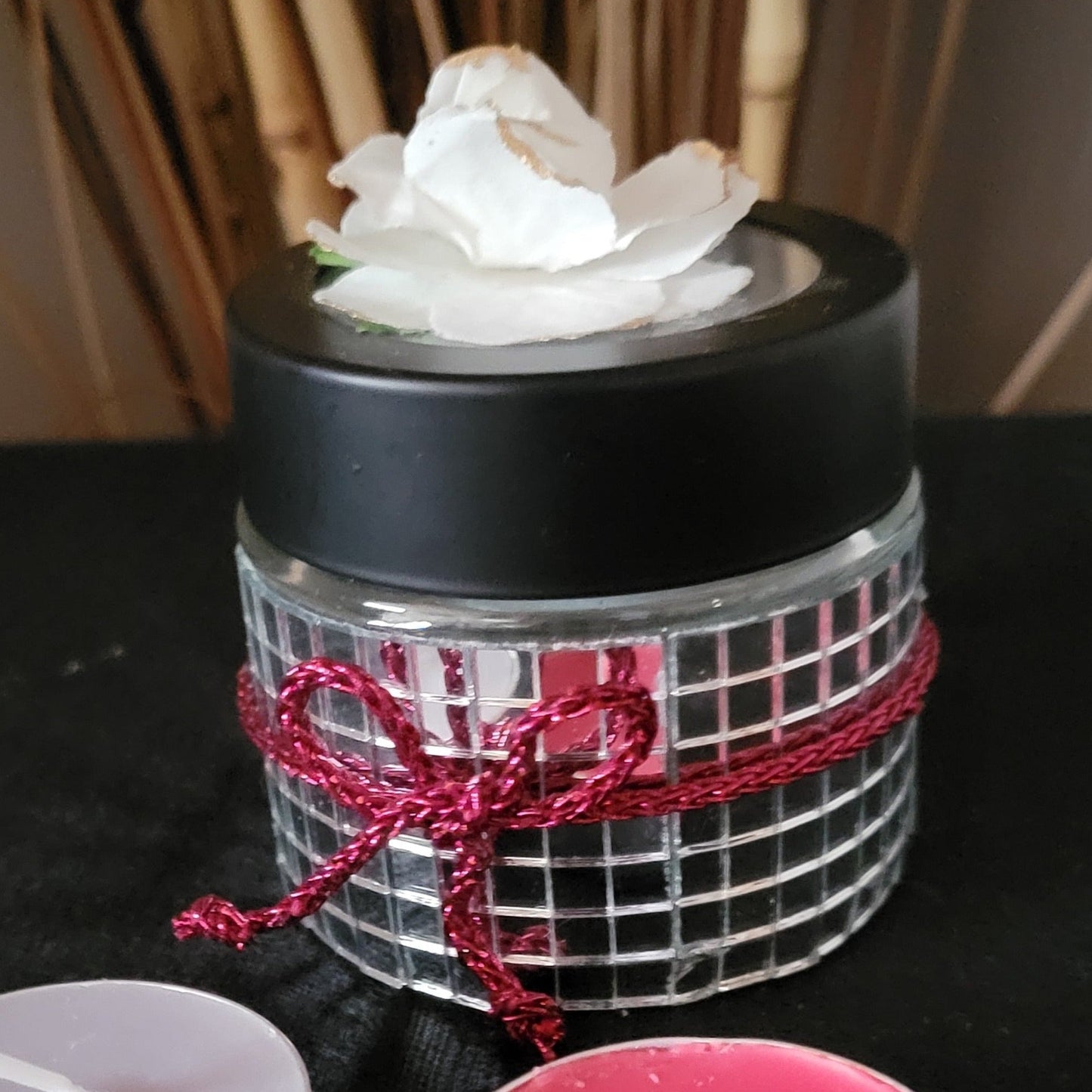 Decorative Jars with Foaming Butter Face Cream