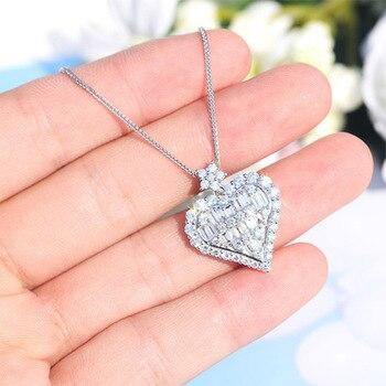 Stunning Silver & Rhinestone Encrusted Heart Necklace