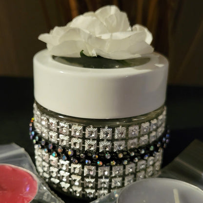 Decorative Jars with Foaming Butter Face Cream