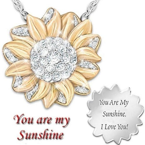 Silver You Are My Sunshine Beach Necklace