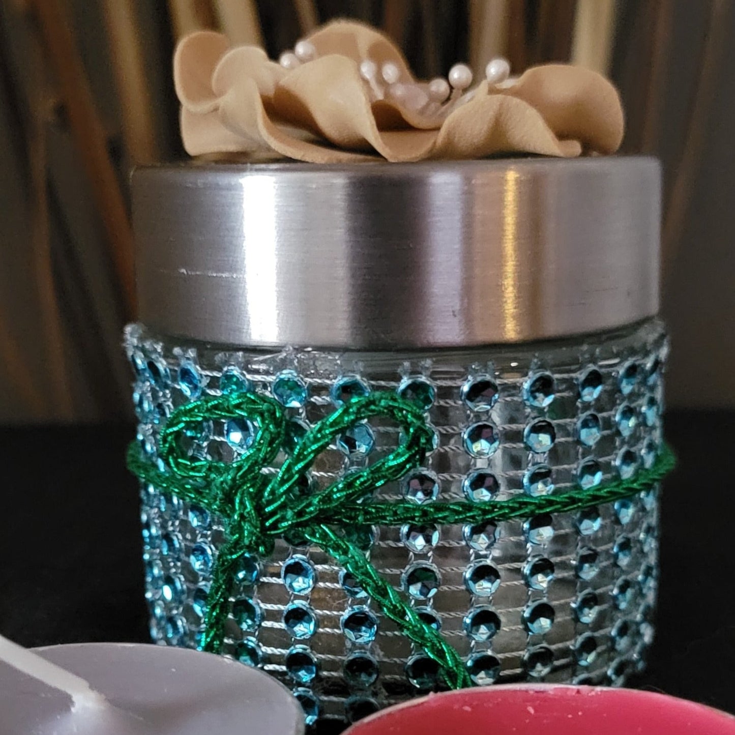 Decorative Jars with Foaming Butter Face Cream