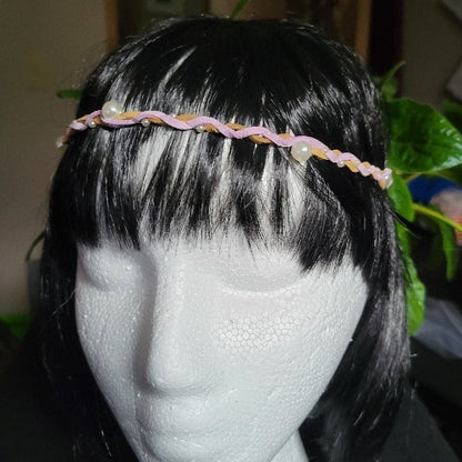 Braided Elastic & Suede Festival Wraps with Flowers, Feathers