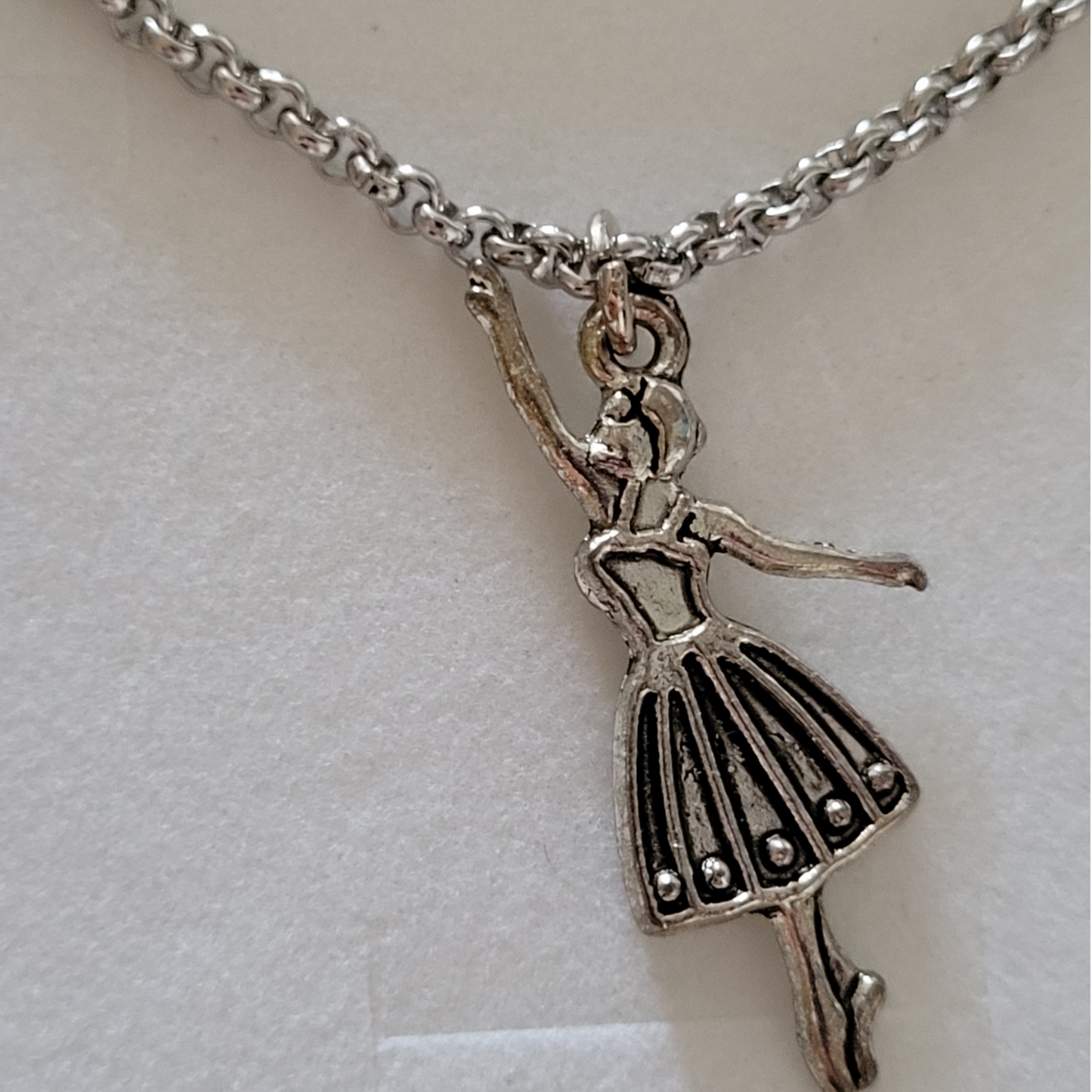 Silver Necklace with Ballerina Pendant