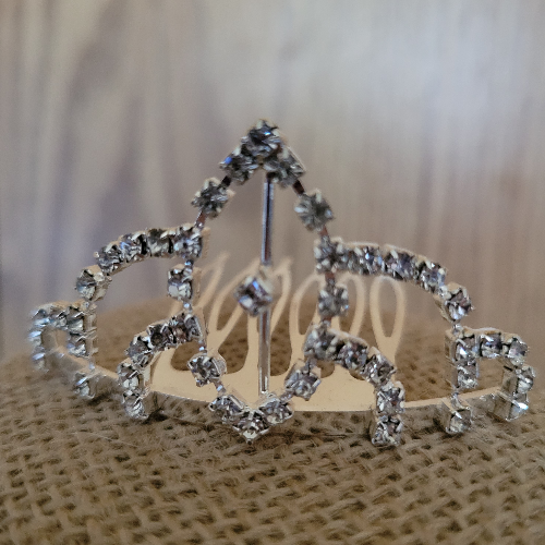 Doll Rhinestone Tiara with Comb Fastener