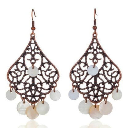 Korean Fashion Bohemian Acrylic Beaded Tassel Earrings