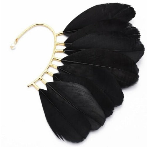 Colorful Feather Non-Piercing Ear Cuff