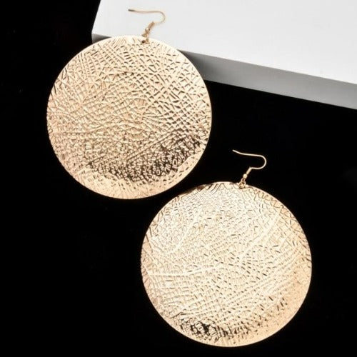 Hip Hop Oversize Big Round Dangle Earrings