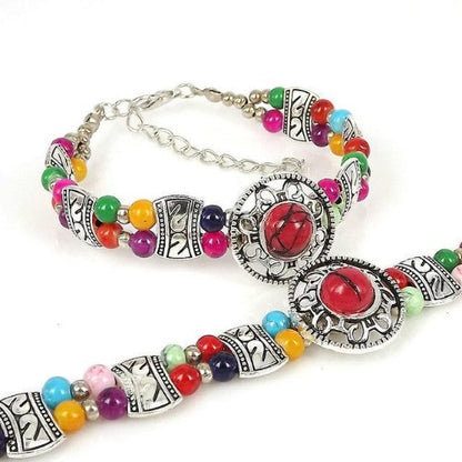 Natural Colorful Stone Beaded Bracelets