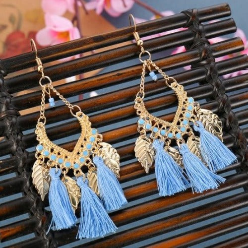 Tibetan Beach Tassel Earrings