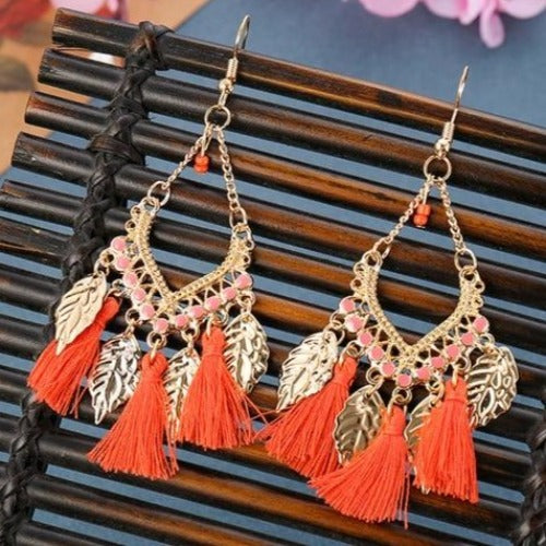 Tibetan Beach Tassel Earrings