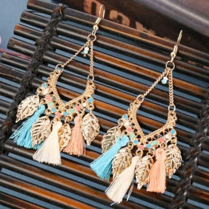 Tibetan Beach Tassel Earrings