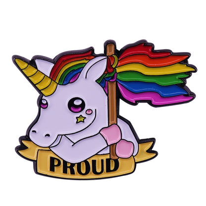 LGBTQIA2S+ Pride Enamel Unicorn Pin