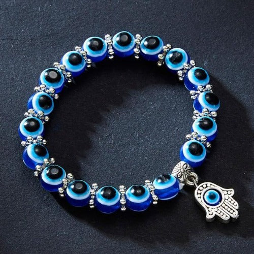 Turkish Lucky Blue Evil Eye Beaded Bracelet