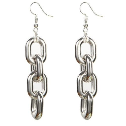 Lightweight Acrylic Rainbow Chain Statement Earrings