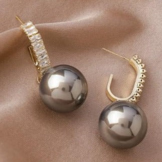 Crystal and Simulated Pearl Earrings