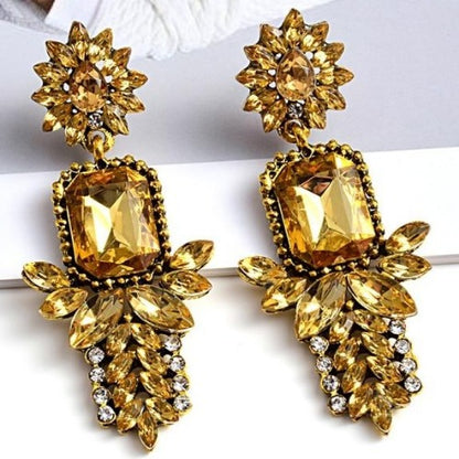 High Quality Colorful Crystal Drop Earrings