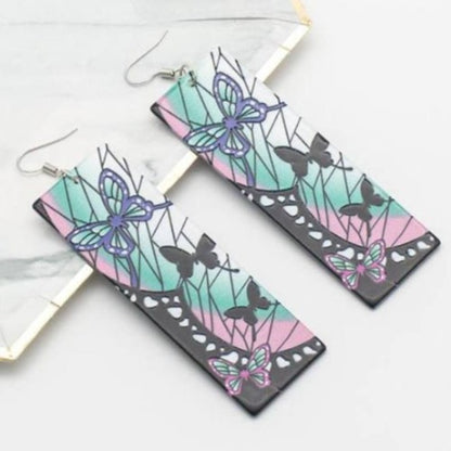 Japanese Anime Demon Slayer Blade Butterfly Earrings