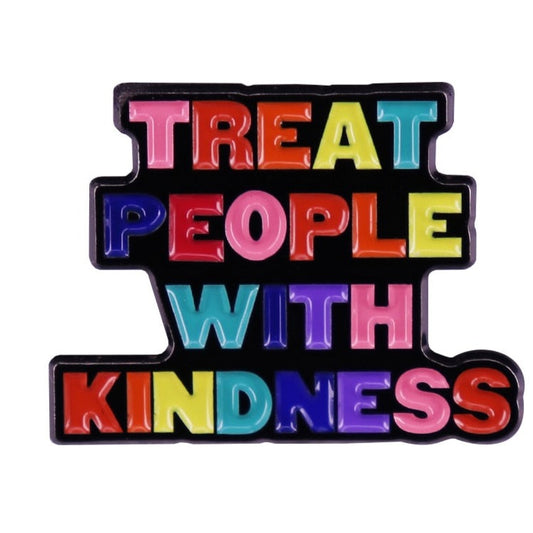 LGBTQIA2S+ Pride Treat People With Kindness Rainbow Lapel Pin