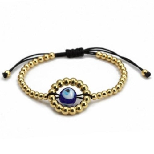 Turkish Lucky Blue Evil Eye Beaded Bracelet