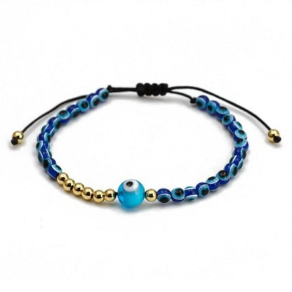 Turkish Lucky Blue Evil Eye Beaded Bracelet