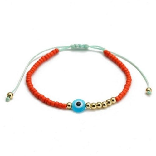 Turkish Lucky Blue Evil Eye Beaded Bracelet