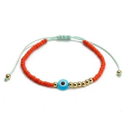 Turkish Lucky Blue Evil Eye Beaded Bracelet