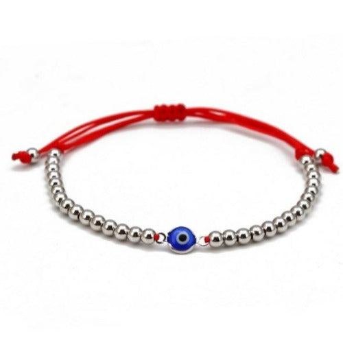 Turkish Lucky Blue Evil Eye Beaded Bracelet