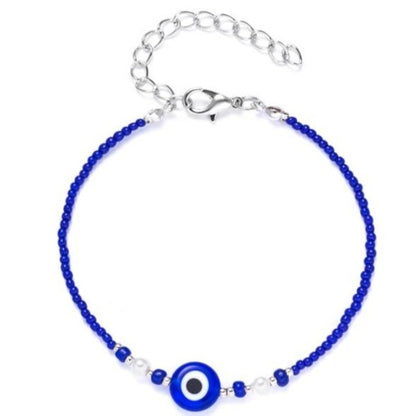 Turkish Lucky Blue Evil Eye Beaded Bracelet