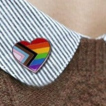 LGBTQIA2S+ Pride Rainbow Heart Pin